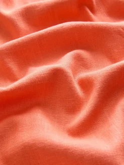 Rose corail - Pantalons intelligents à jambe large en lin Blend