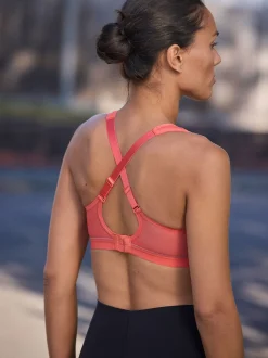 Rose corail - Soutien-gorge non rembourré BG Active Sports High Impact Dry Tech