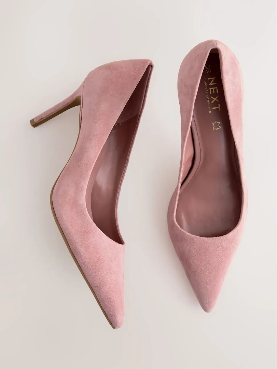 Rose en daim rose - Chaussures de milieu de terrain en cuir