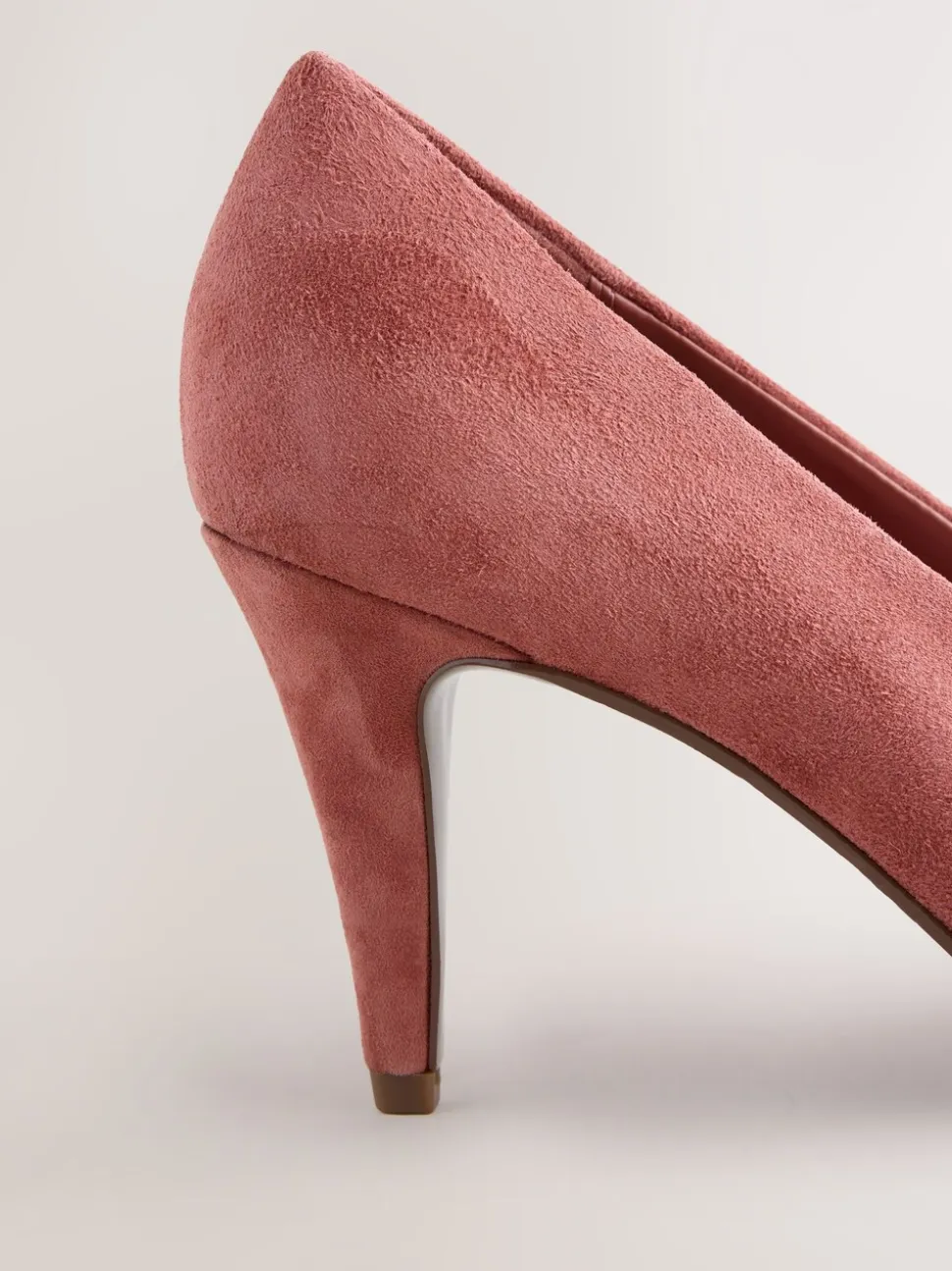 Rose en daim rose - Chaussures à talons Bout ouvert en cuir haut de gamme