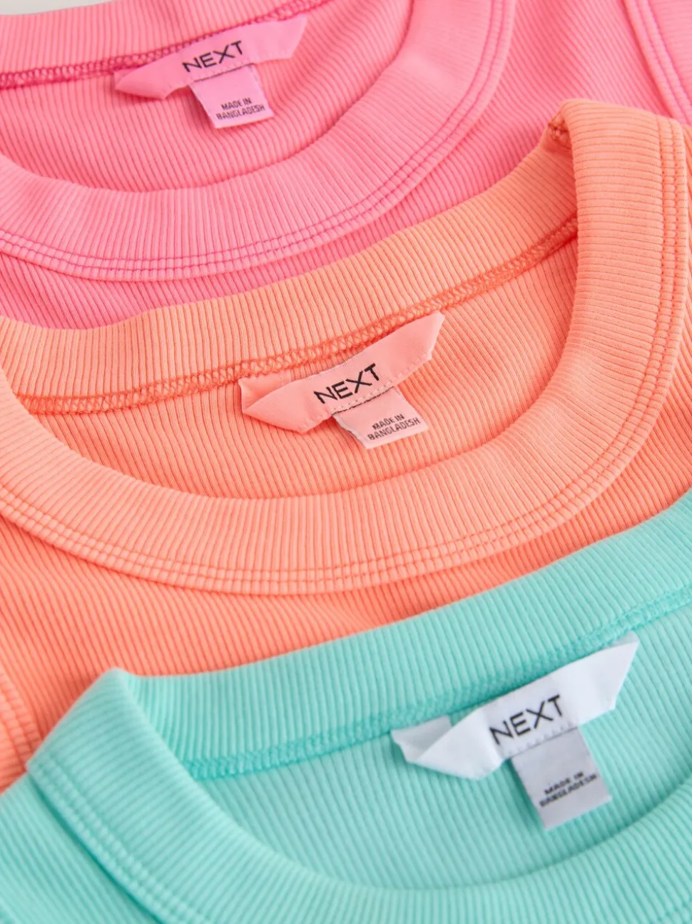 Rose Fluo/Bleu/Orange - Débardeur côtelé Racer