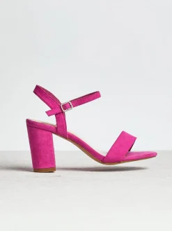 Rose fuchsia - Linzi horizon ouvert en arrière Sandales à talons blocs à peine là