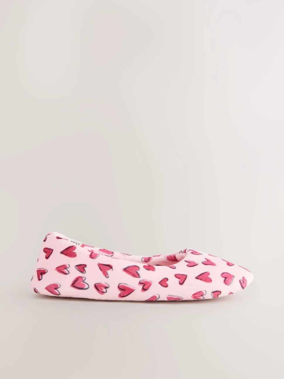 Rose motif cœurs - Chaussons de ballet