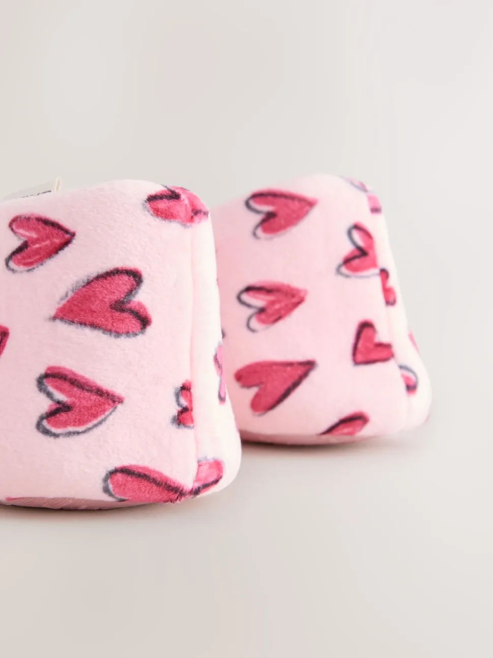 Rose motif cœurs - Chaussons de ballet