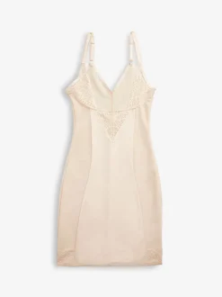 Rose Nude - Dentelle de contrôle du ventre ferme Portez votre propre de soutien-gorge slip