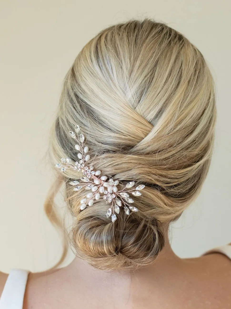 Rose Or - Peigne Ivory & Co Pearl Shimmer Crystal