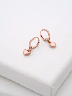 Rose Or - Ted Baker HARRYE : Boucles d’oreilles Tiny Heart Huggie