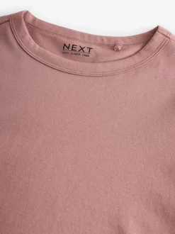 Rose pastel - T-shirt à manches longues de cou d'équipage