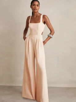 Rose pâle - Reiss Dion Ample Cut-Out Combinaison