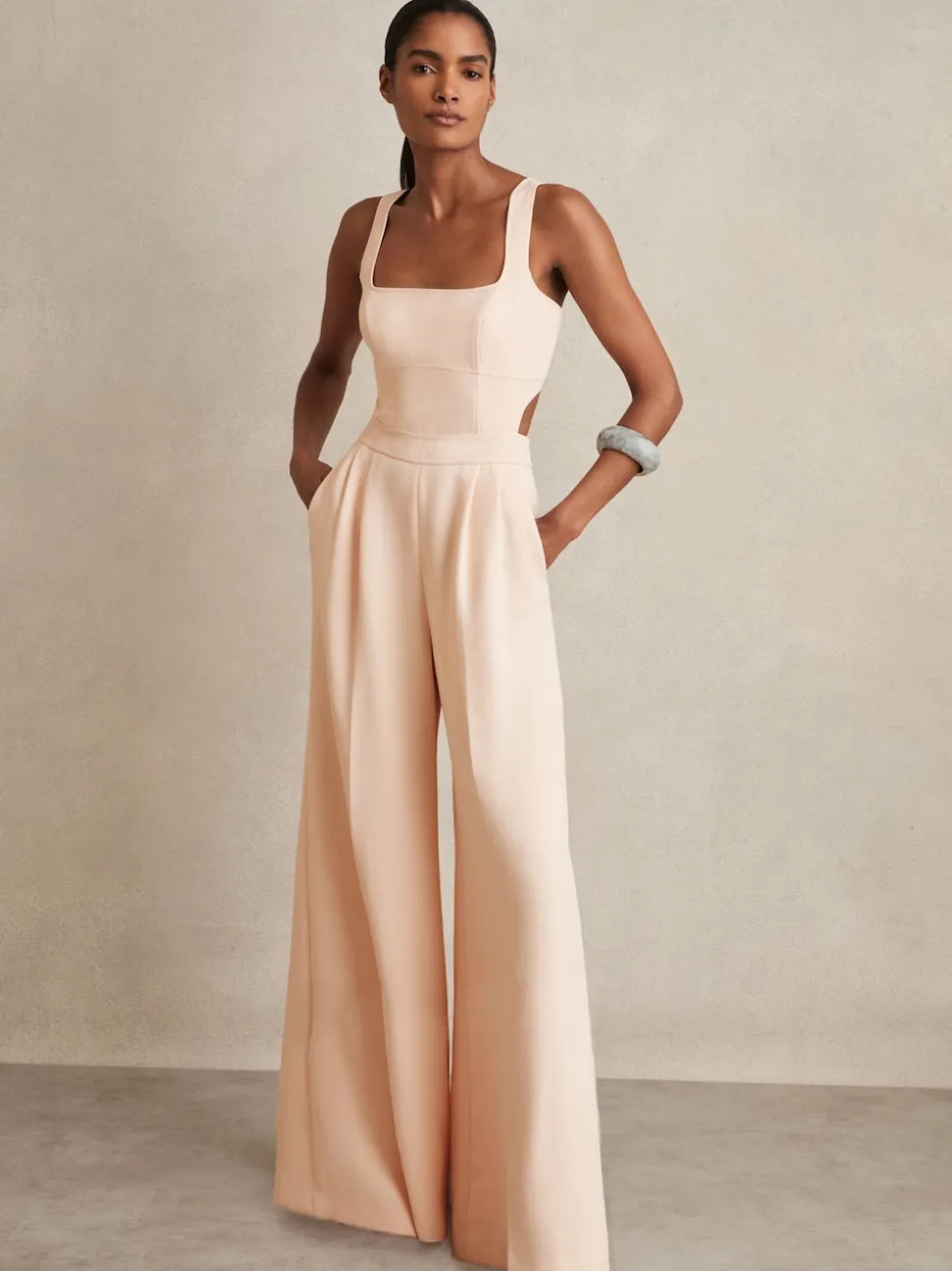 Rose pâle - Reiss Dion Ample Cut-Out Combinaison
