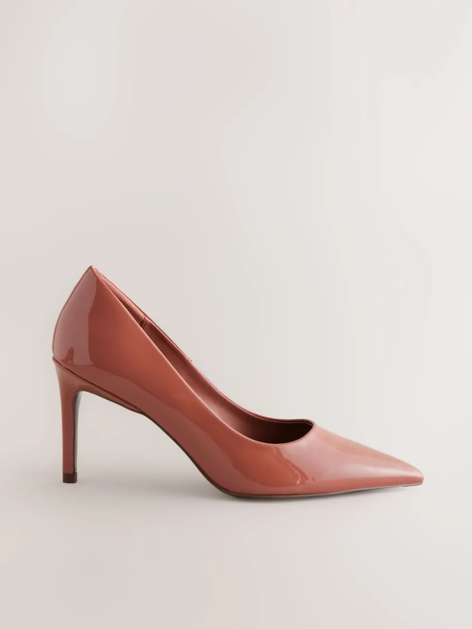 Rose rose - Escarpins à bout pointu à talons mi-hauts