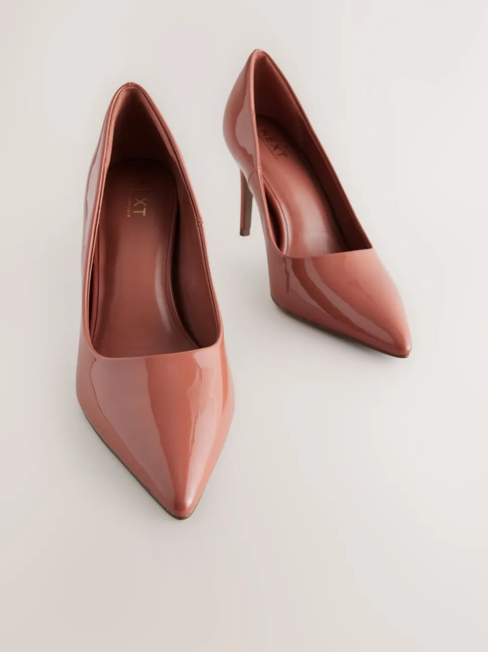 Rose rose - Escarpins à bout pointu à talons mi-hauts