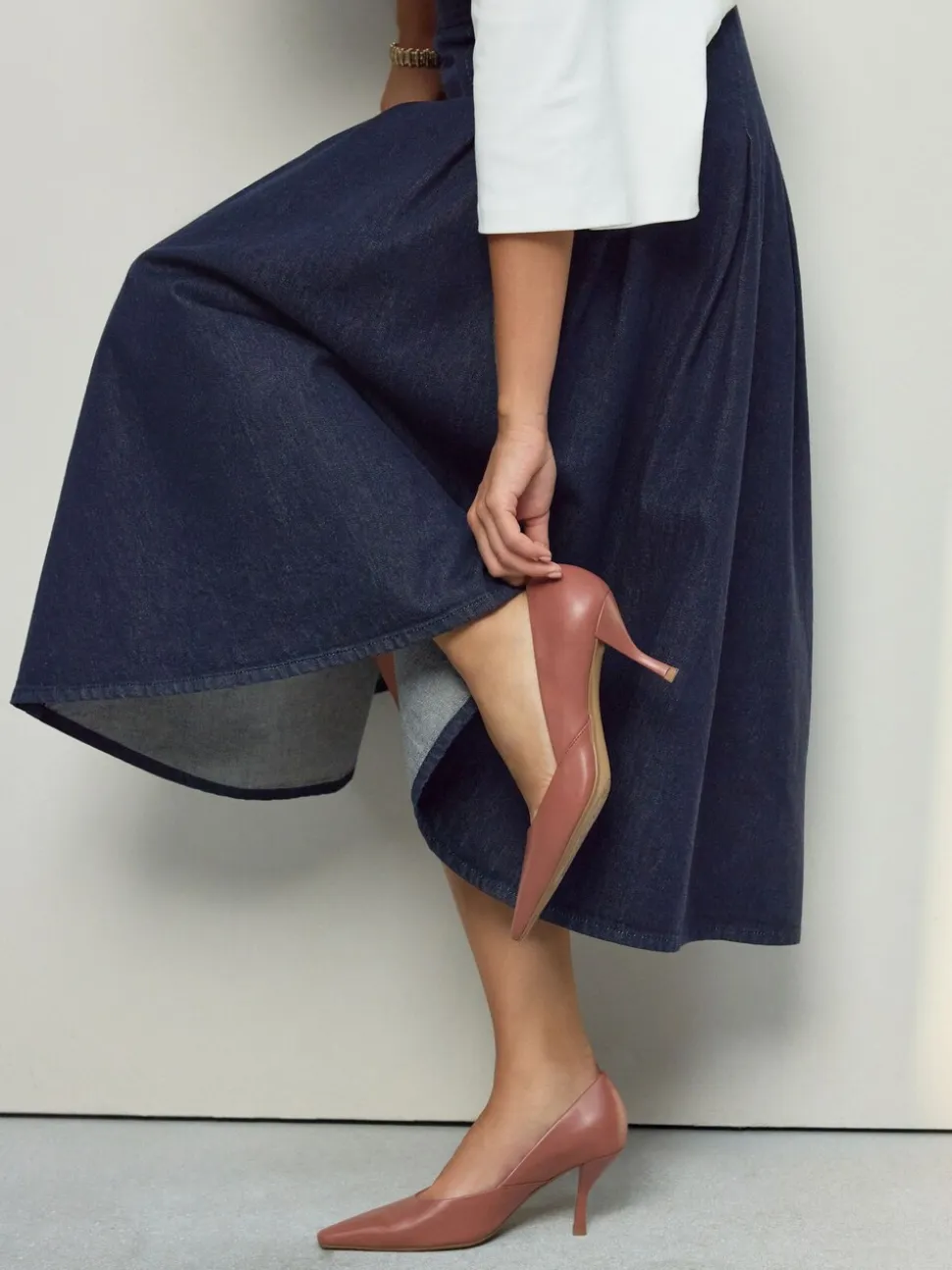 Rose rose - Escarpins Forever Comfort® en cuir à talons et bout pointu
