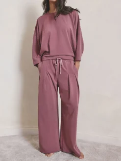 Rose rose - Jogging N.Premium à jambe large