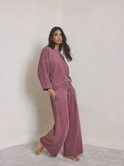 Rose rose - Jogging N.Premium à jambe large