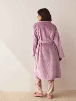 Rose rose - Peignoir gaufré douillet