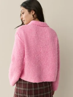 Rose vif - Pull polo à manches longues Boucle