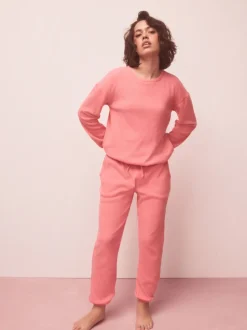 Rose vif - Pyjama à manches longues Cosy Waffle