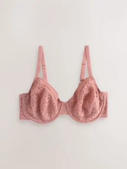 Rose/blanc - Lot de 2 soutiens-gorge DD+ en dentelle non rembourrés bonnets complets