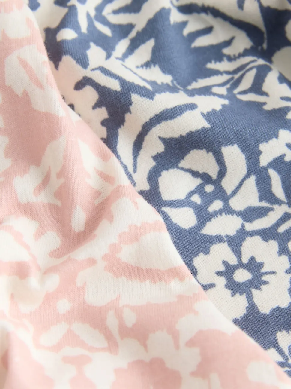 Rose/bleu fleuri - Lot de 2 pyjamas à manches courtes