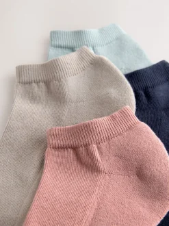 Rose/bleu/neutre - Chaussettes d'entraînement à semelles coussinées 4 Pack