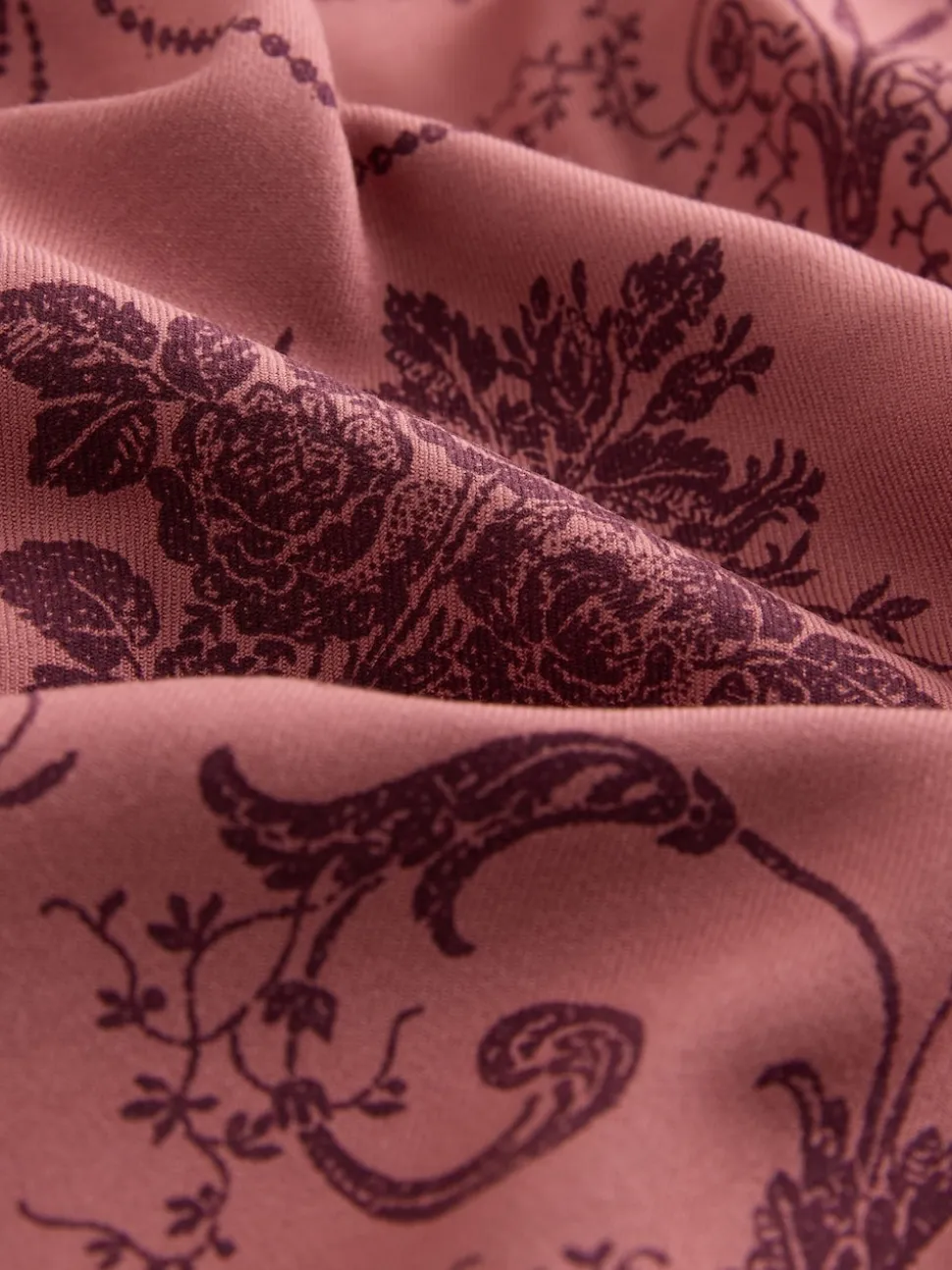 Rose/Bourgogne - Pyjama Laura Ashley Josette boutonné