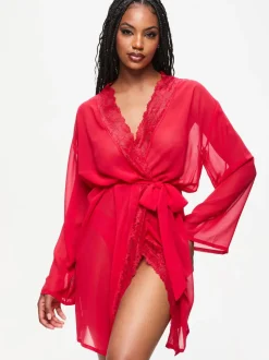 Rouge - Ann Summers Peignoir en mousseline qui promet