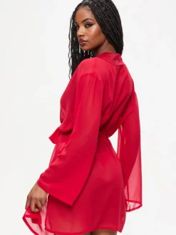 Rouge - Ann Summers Peignoir en mousseline qui promet