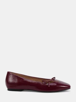 Rouge - Ballerines Novo Camilla à nœud asymétrique