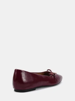 Rouge - Ballerines Novo Camilla à nœud asymétrique
