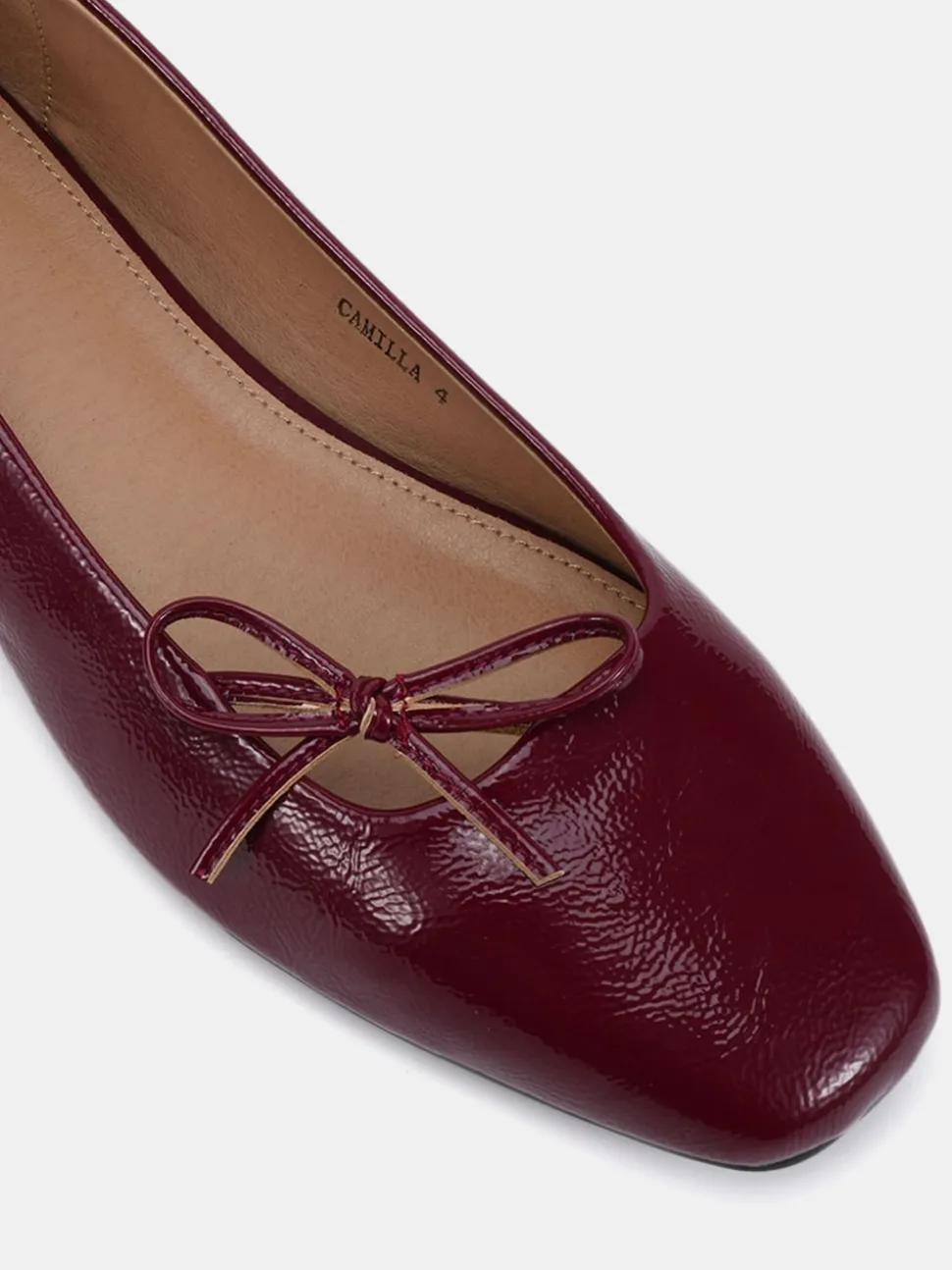 Rouge - Ballerines Novo Camilla à nœud asymétrique
