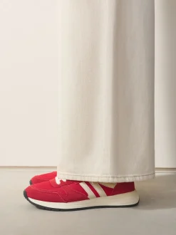 Rouge - Baskets à lacets Forever Comfort® en cuir