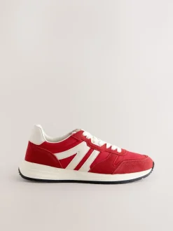 Rouge - Baskets à lacets Forever Comfort® en cuir