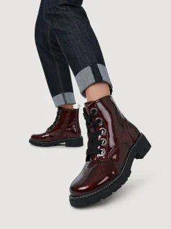 Rouge - Bottes cheville épaisses Pavers Coupe large