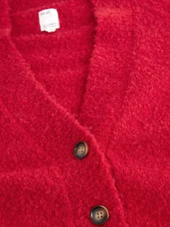 Rouge - Cardigan bouclé