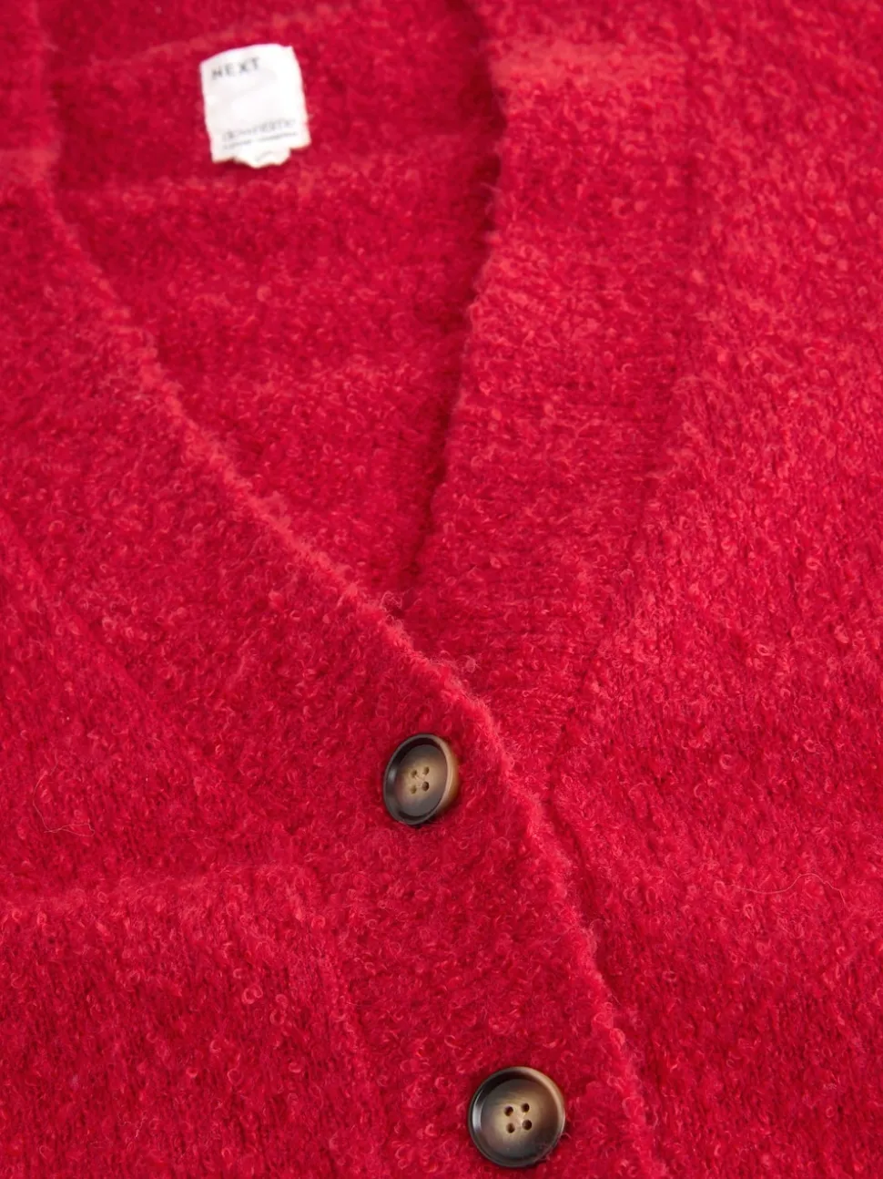 Rouge - Cardigan bouclé