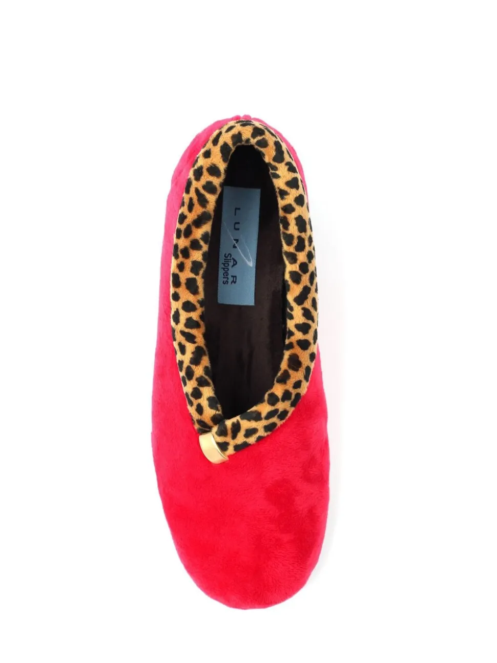 Rouge - Chaussons compensés Lunar Paloma à imprimé animal