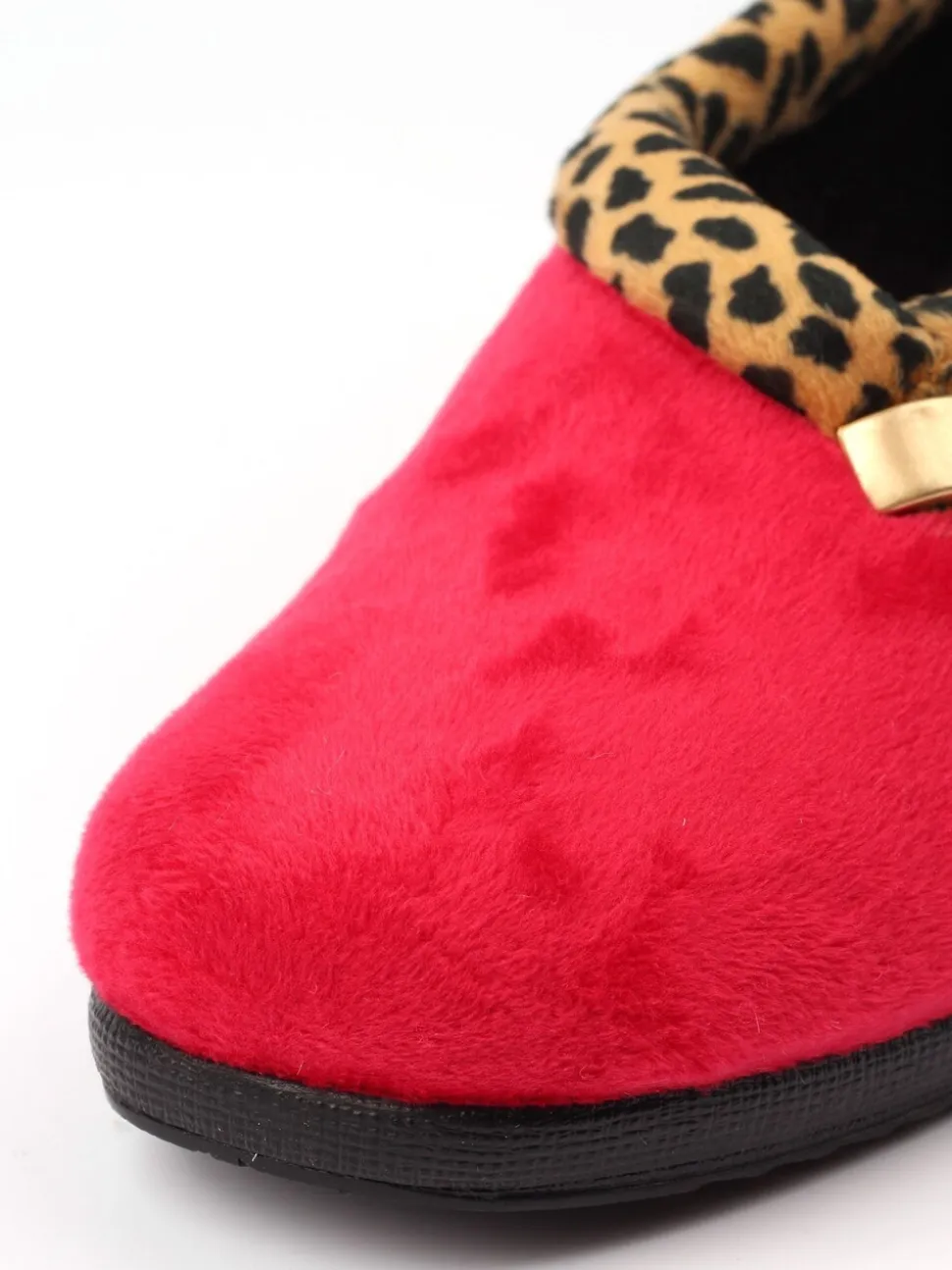 Rouge - Chaussons compensés Lunar Paloma à imprimé animal