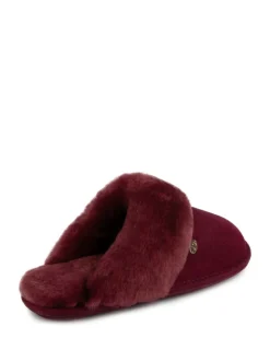 Rouge - Chaussons Just Sheepskin Duchess femme en peau de mouton