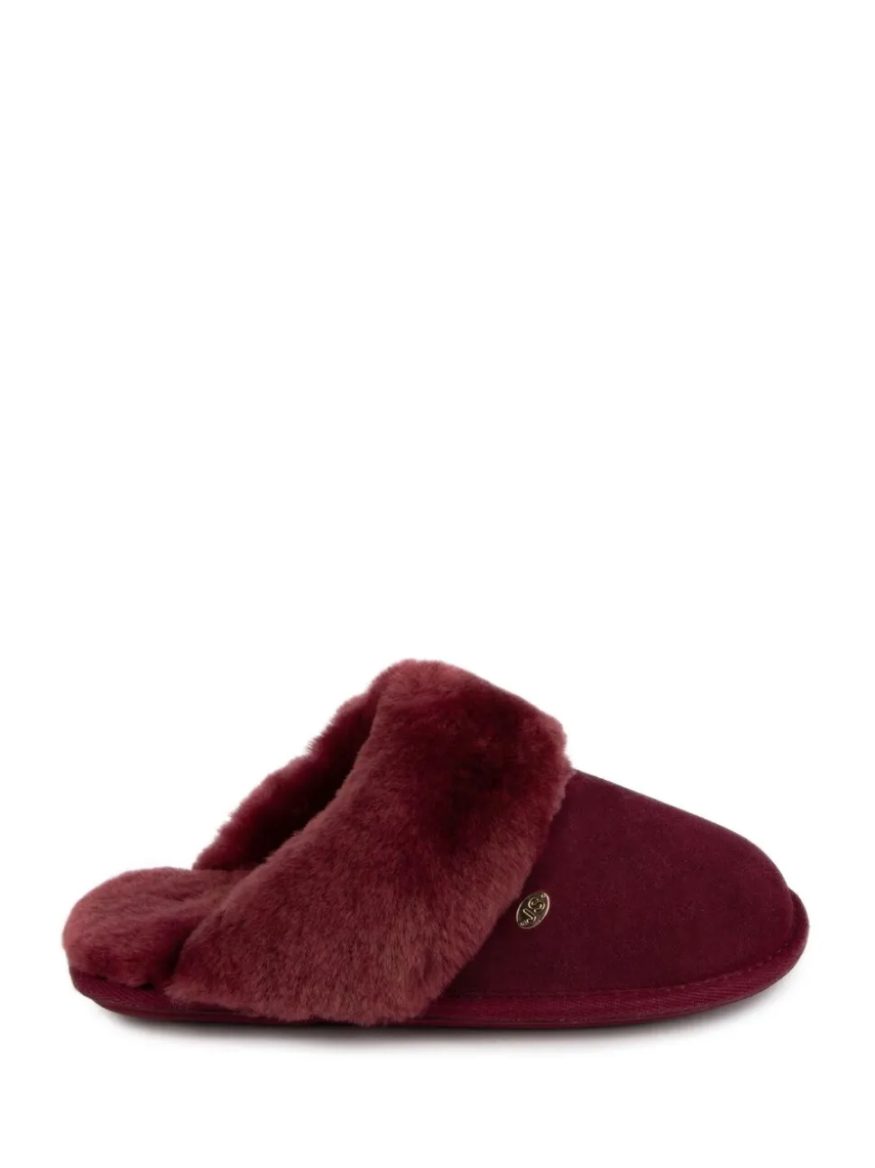 Rouge - Chaussons Just Sheepskin Duchess femme en peau de mouton