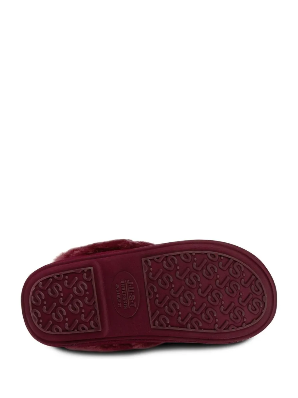 Rouge - Chaussons Just Sheepskin Duchess femme en peau de mouton