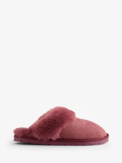 Rouge - Chaussons mules Jones Bootmaker Bella-Rose en peau de mouton