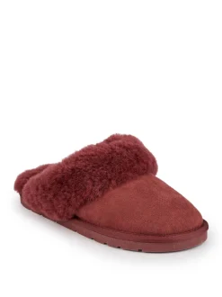 Rouge - Chaussons mules Jones Bootmaker Bella-Rose en peau de mouton