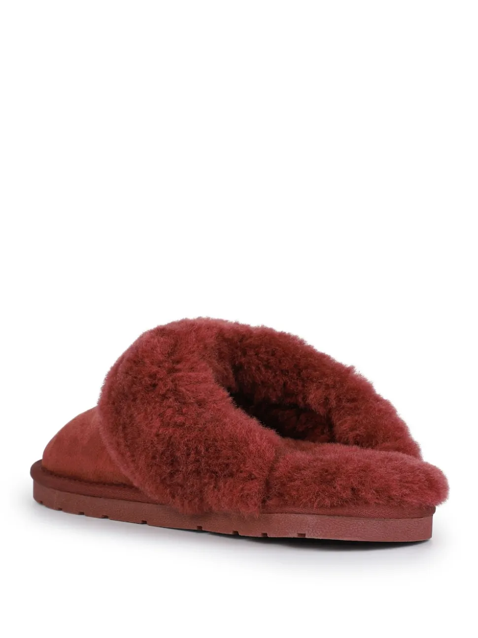 Rouge - Chaussons mules Jones Bootmaker Bella-Rose en peau de mouton