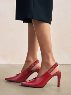 Rouge - Chaussures à talons hauts à bout pointu