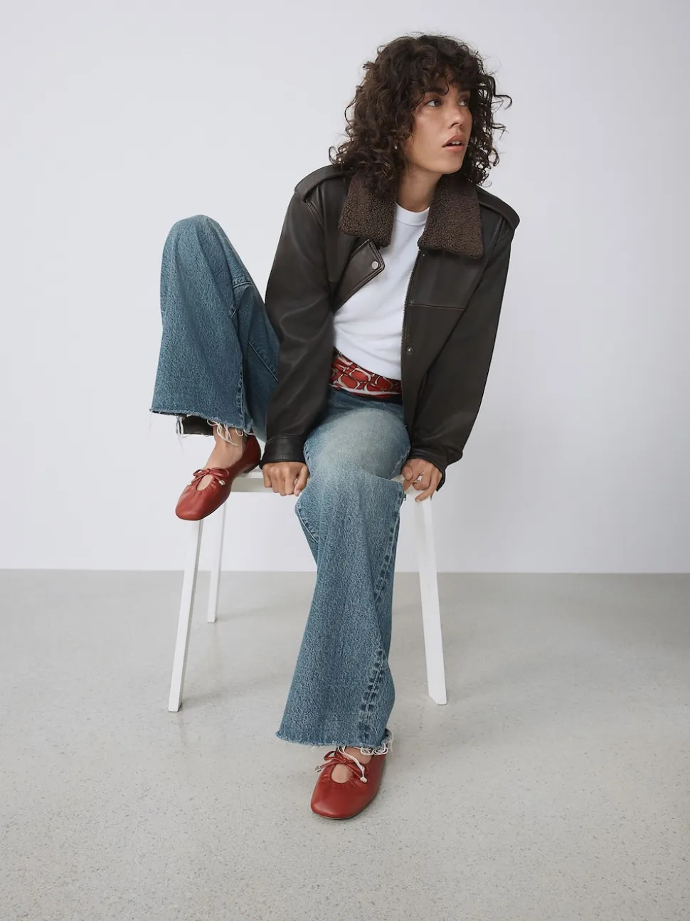 Rouge - Chaussures plates Forever Comfort® à bout rond Cravate