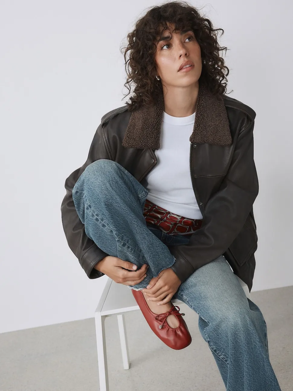 Rouge - Chaussures plates Forever Comfort® à bout rond Cravate