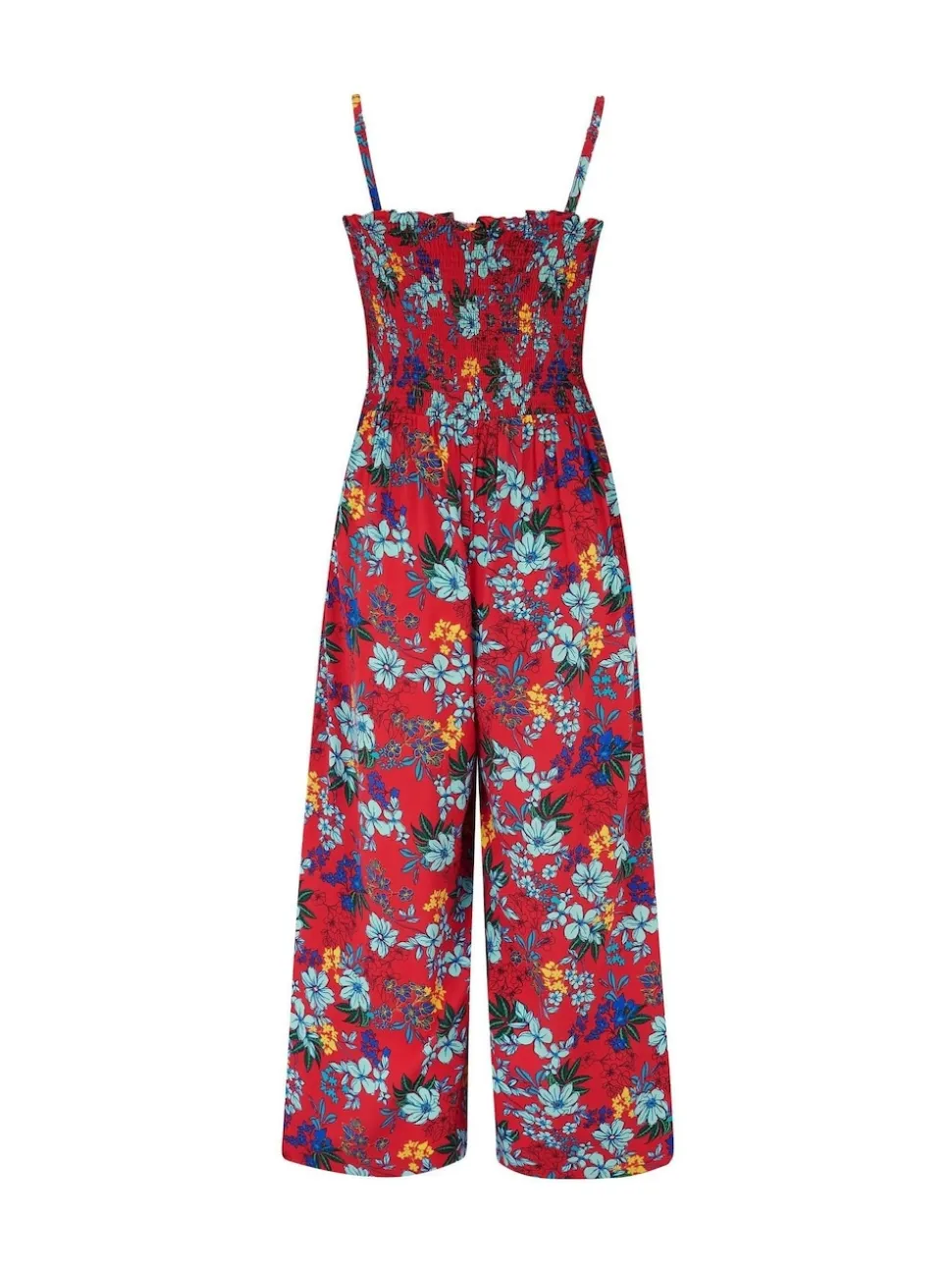 Rouge - Combinaison de plage Pour Moi bustier à corsage froncé