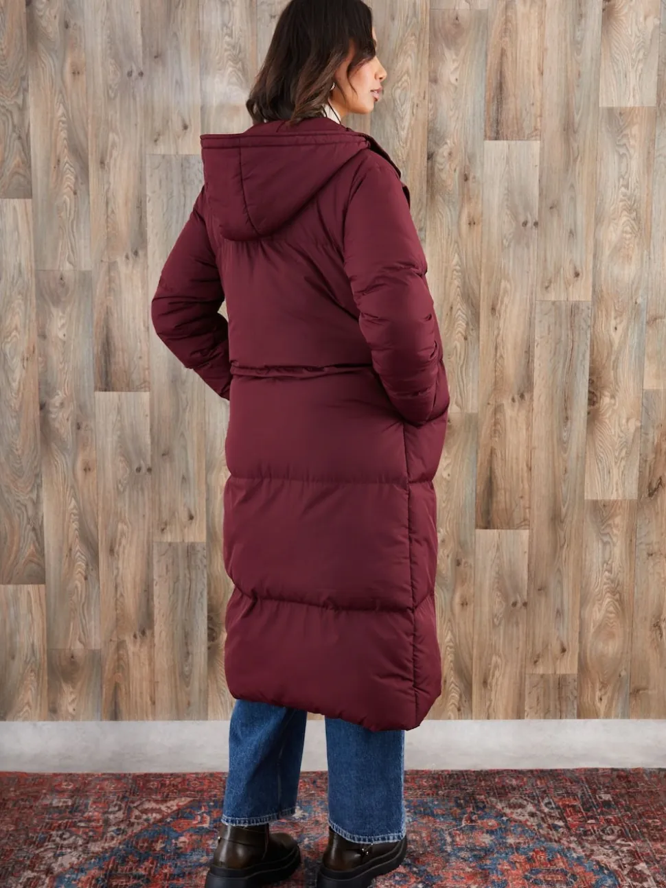 Rouge - Doudoune Threadbare Maxi