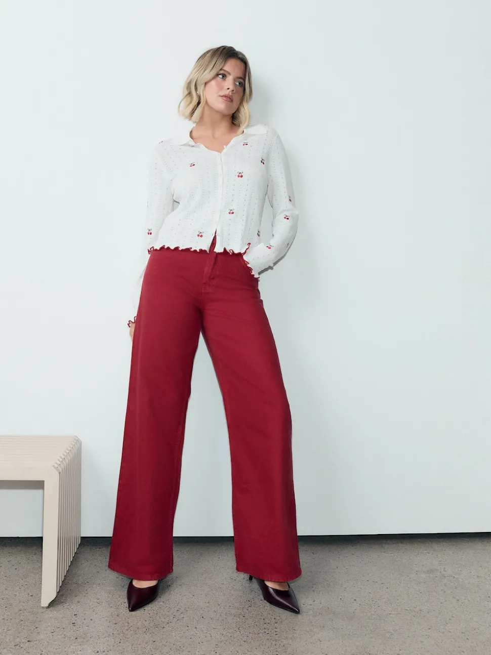 Rouge - Jean large